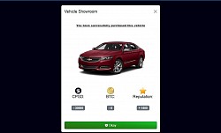 @ Car - Successfully purchase a car for 30,000 CPSD.